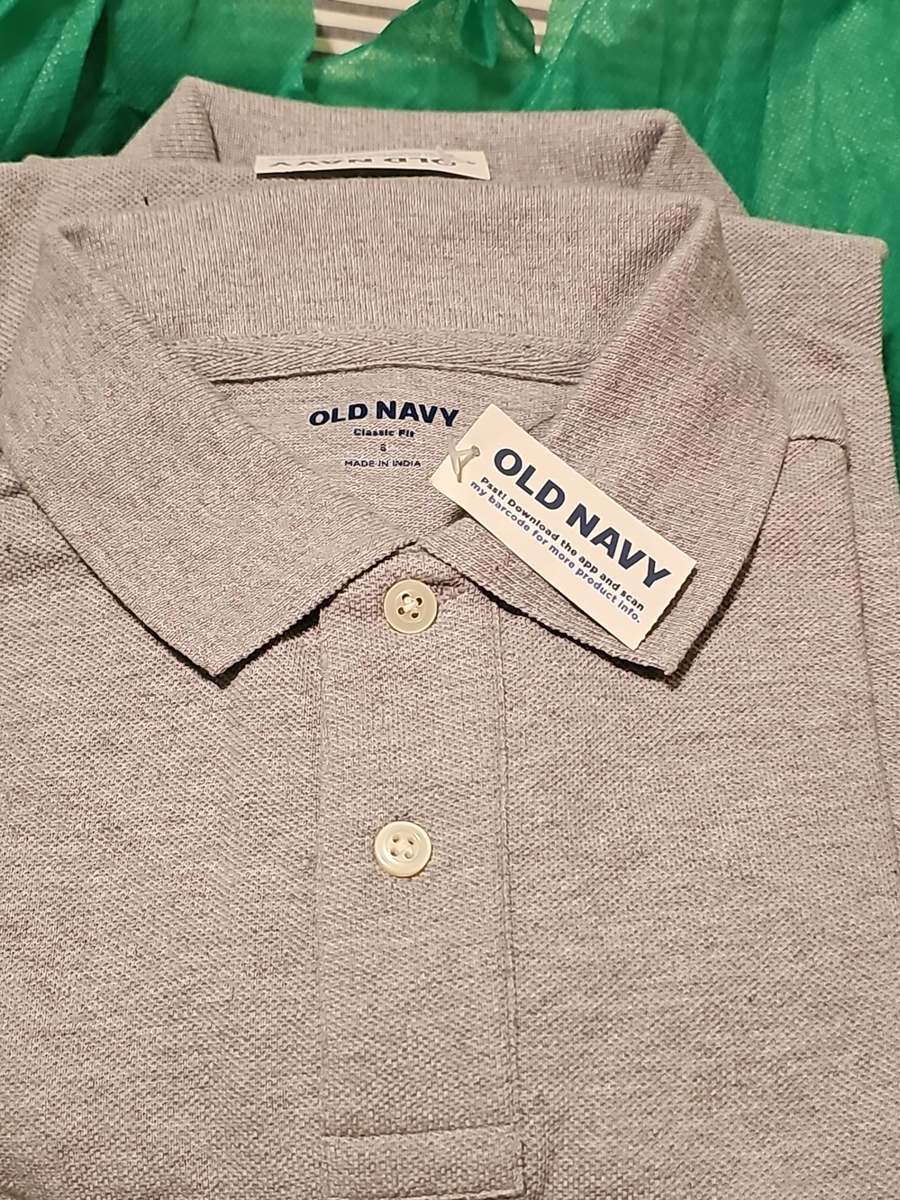 Old Navy Men's Heather Gray Polo Shirt